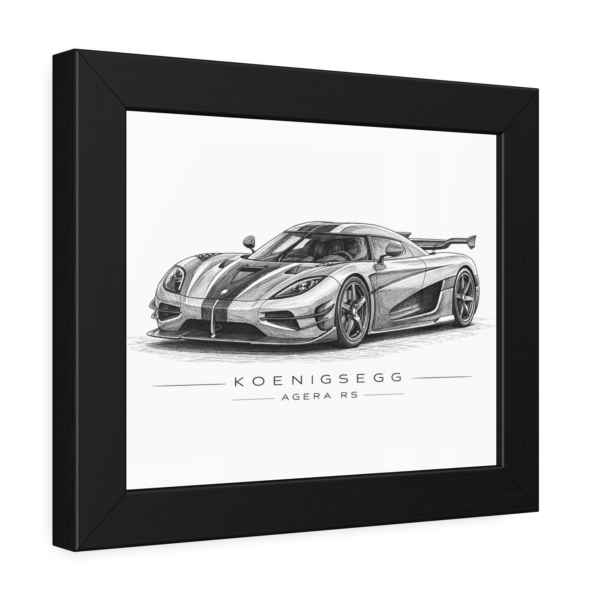Framed Car Poster — Koenigsegg Agera R S Sketch Print