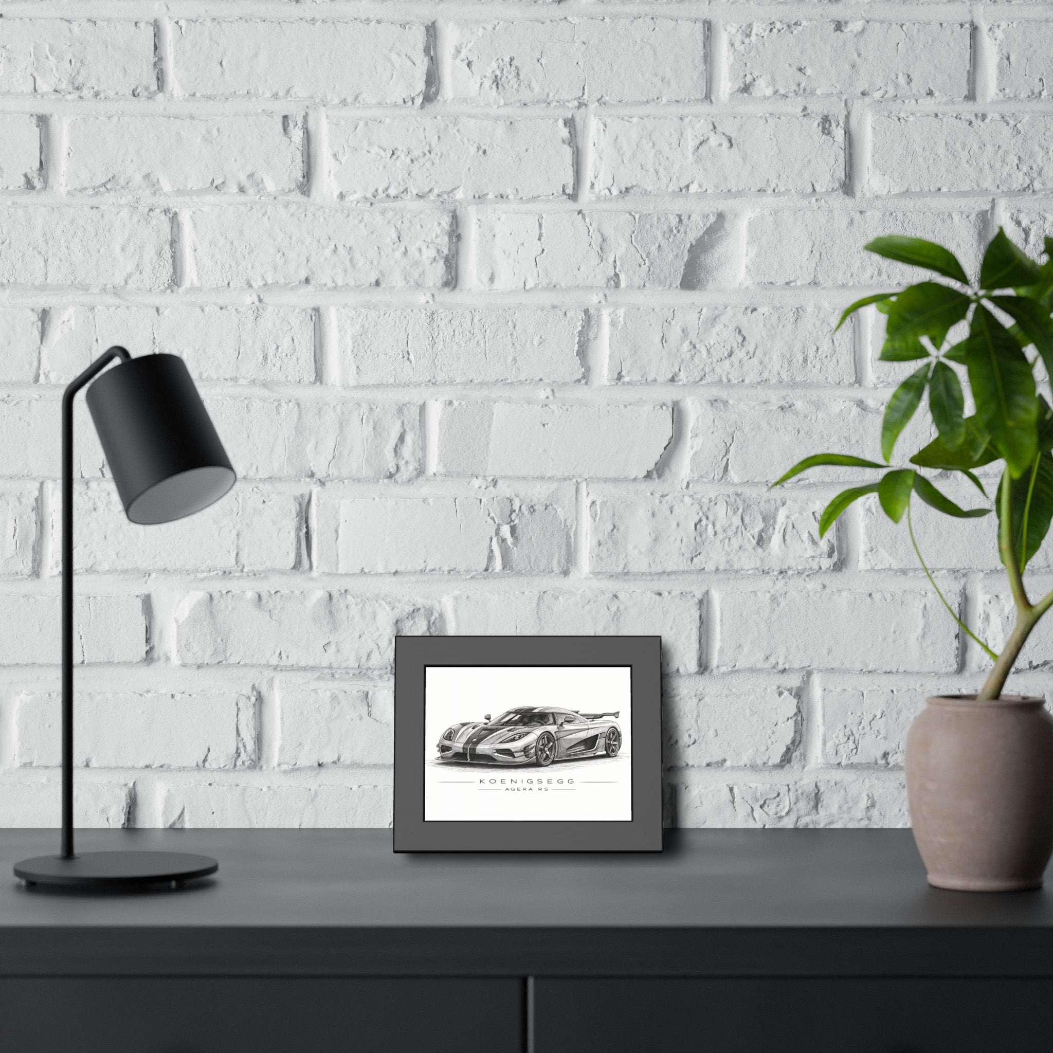 Framed Car Poster — Koenigsegg Agera R S Sketch Print