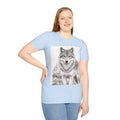 Wolf Illustration T-Shirt — Realistic Forest Wolf Graphic Tee
