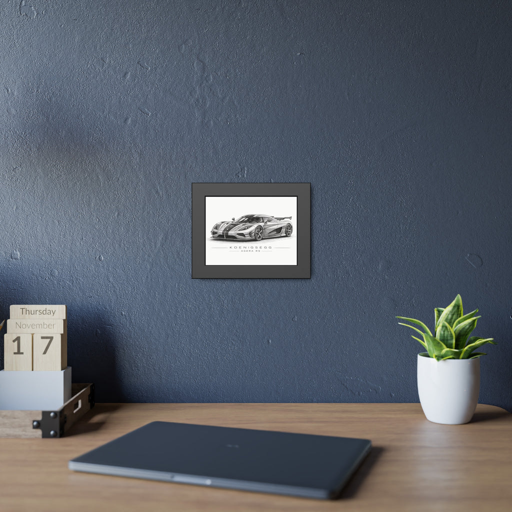 Framed Car Poster — Koenigsegg Agera R S Sketch Print