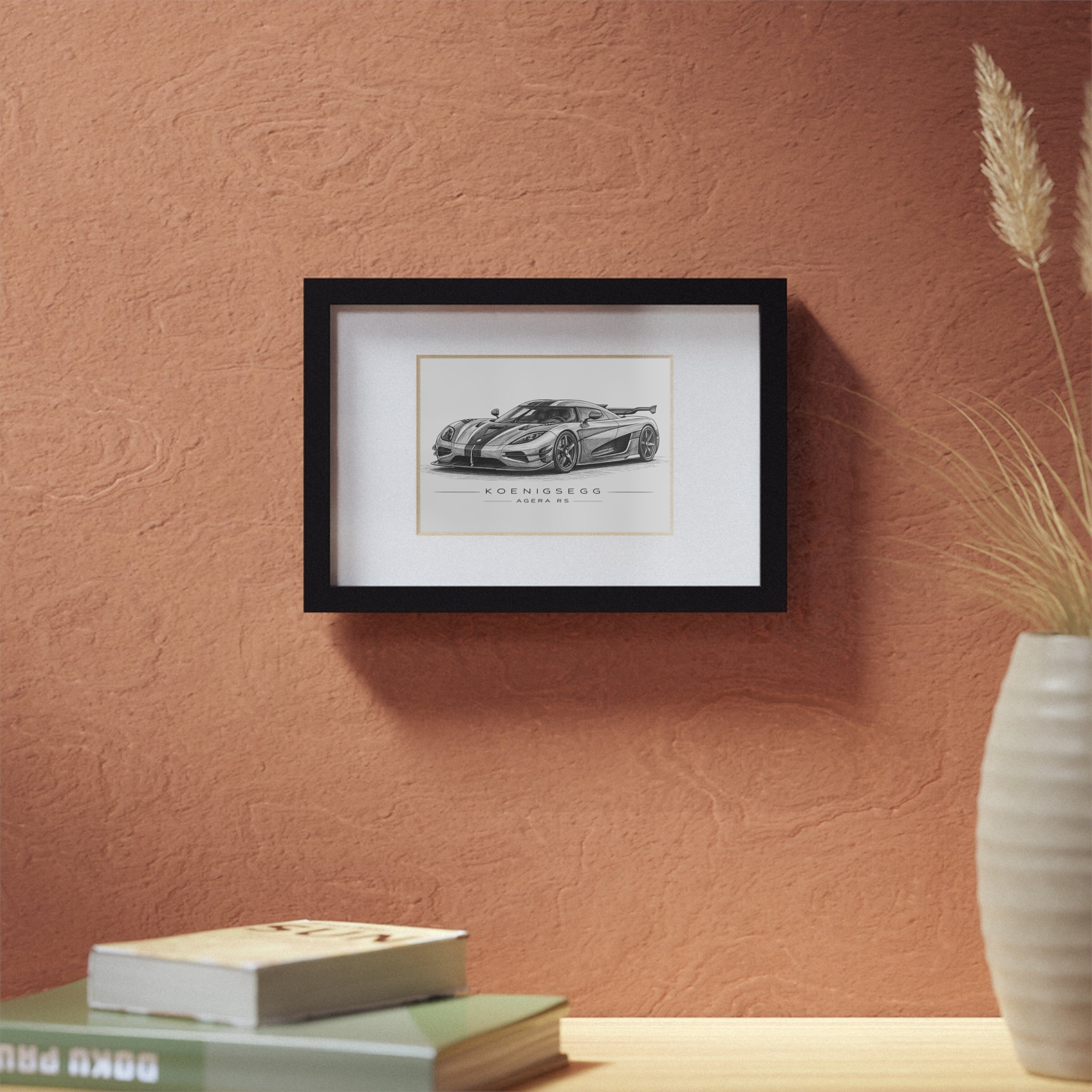 Framed Car Poster – Koenigsegg Agera RS Black Frame