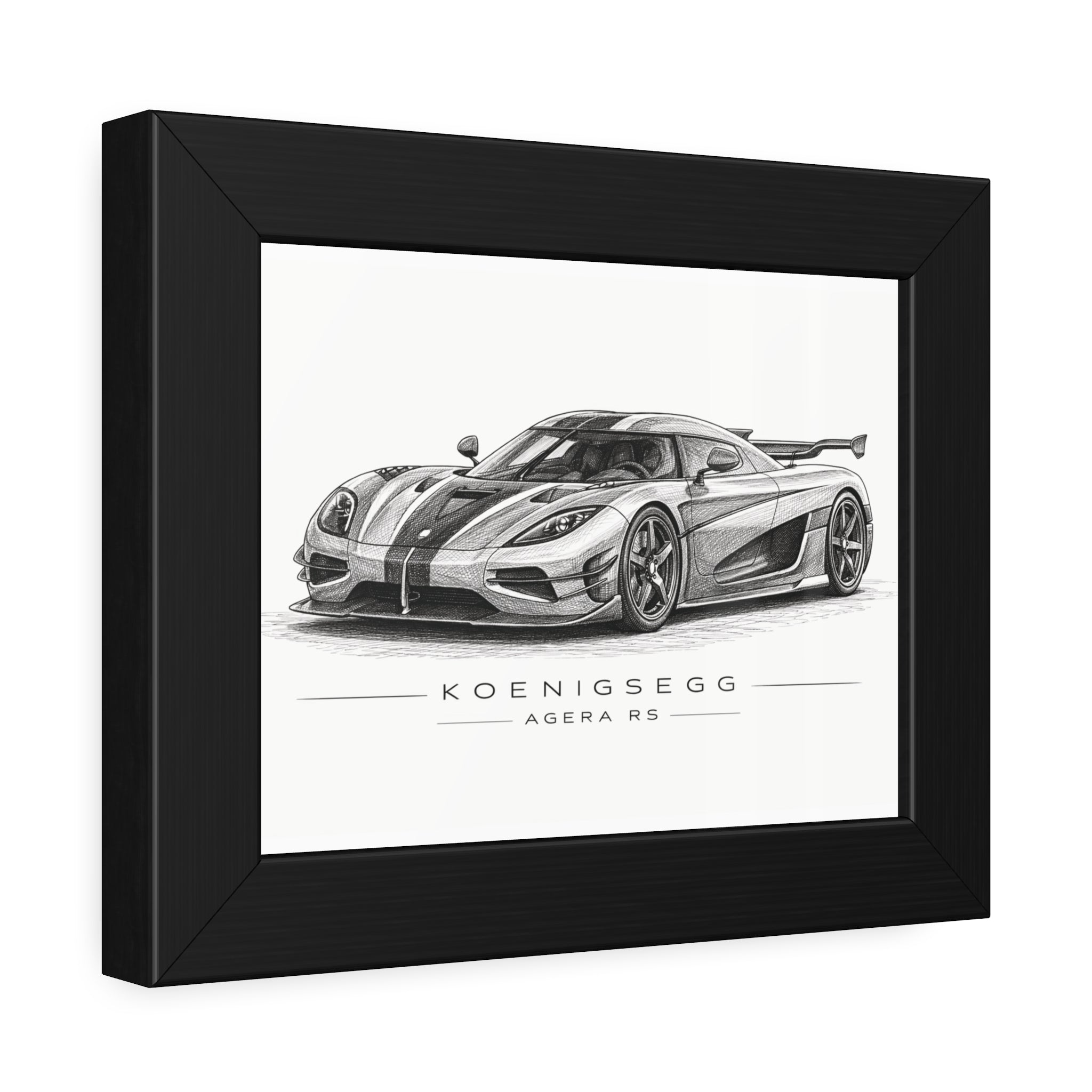 Framed Car Poster — Koenigsegg Agera R S Sketch Print