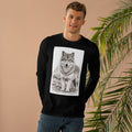 Wolf Illustration Long Sleeve Tee — Realistic Forest Wolf Graphic Shirt